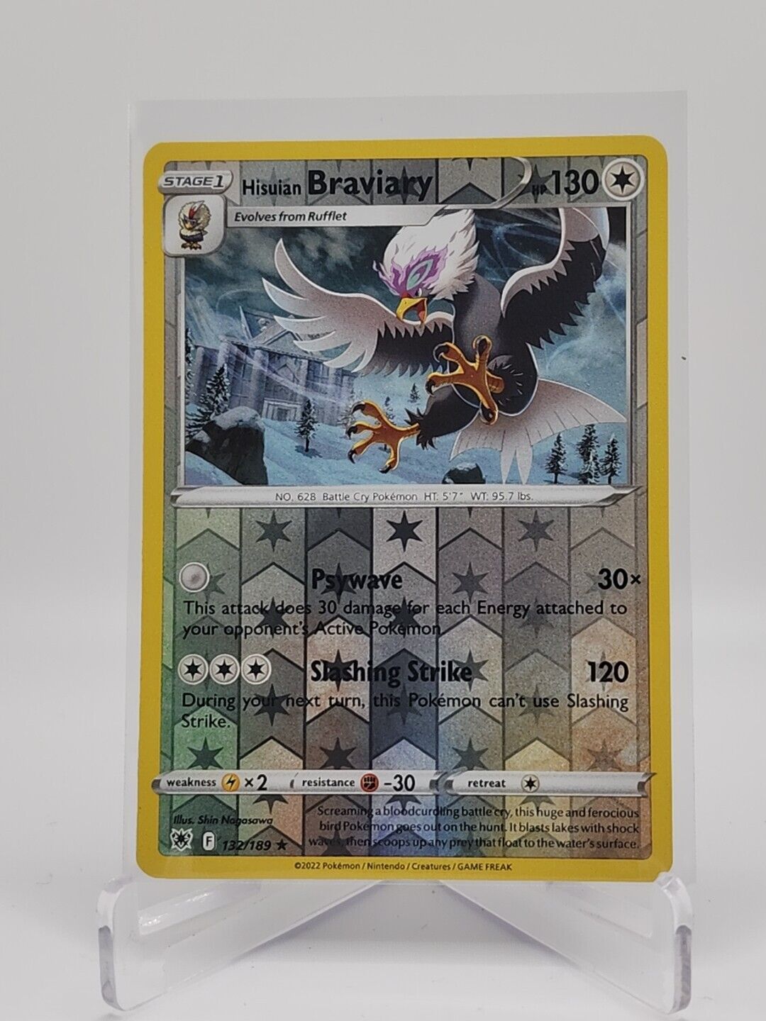 Hisuian Braviary [Reverse Holo]  132/189 Pokémon TCG Astral Radiance