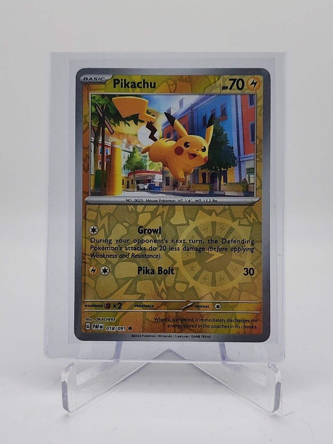 Pikachu [Reverse Holo]  18/91 Pokémon TCG Paldean Fates