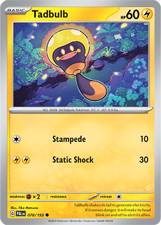 Tadbulb  78/193 Pokémon TCG Paldea Evolved