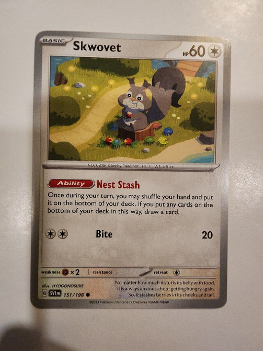 Skwovet 151/198 Pokémon TGC Scarlet & Violet