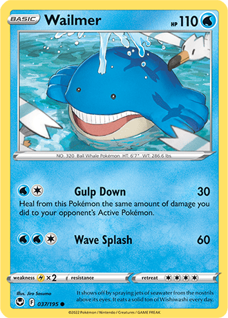 Wailmer  37/195 Pokémon TCG Silver Tempest