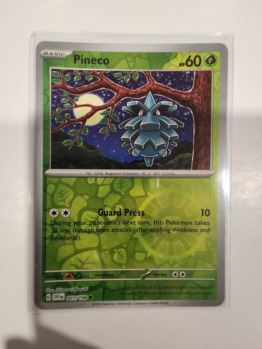 Pineco [Reverse Holo] 1/198 Pokémon TGC Scarlet & Violet