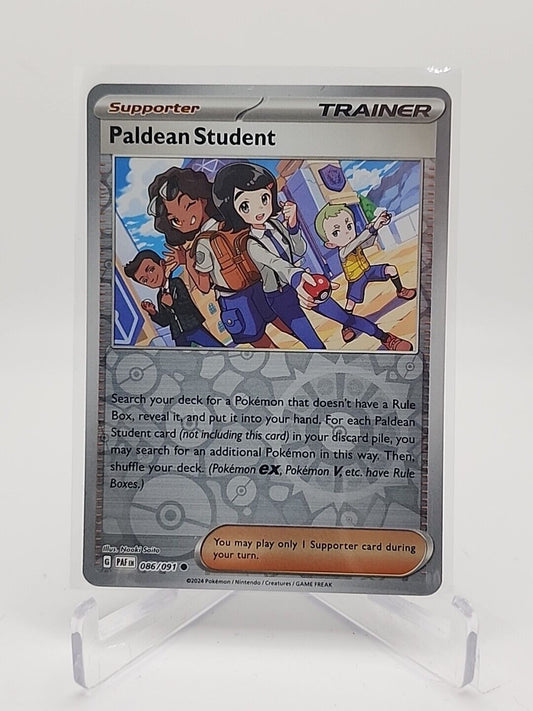 Paldean Student [Reverse Holo]  86/91 Pokémon TCG Paldean Fates