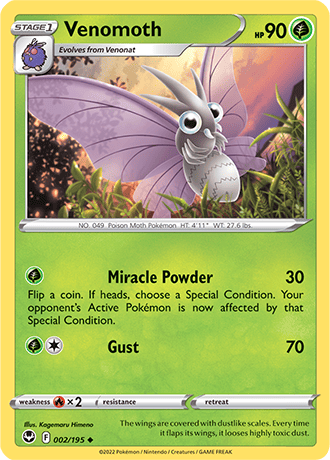 Venomoth  2/195 Pokémon TCG Silver Tempest