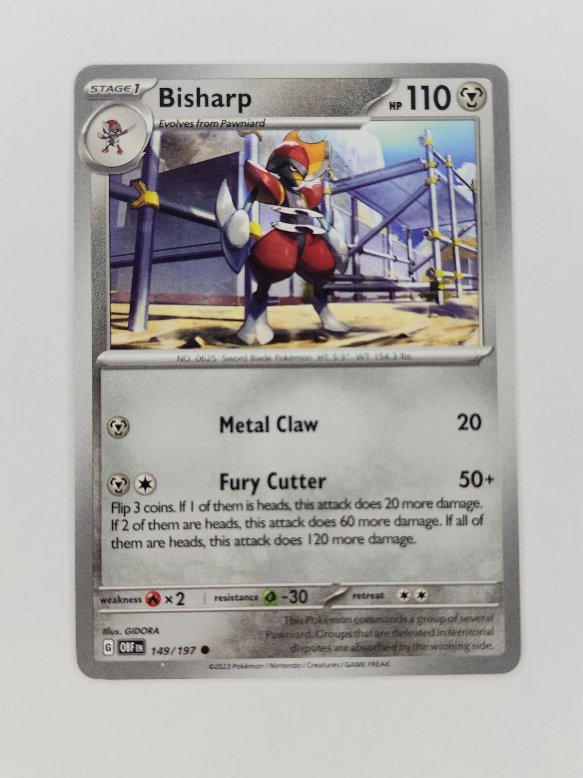 Bisharp 149/197 Pokémon TGC Obsidian Flames