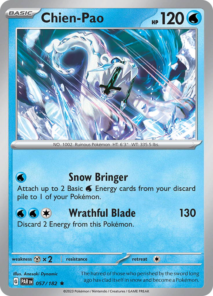 Chien-Pao [Holo]  57/182 Pokémon TCG Paradox Rift