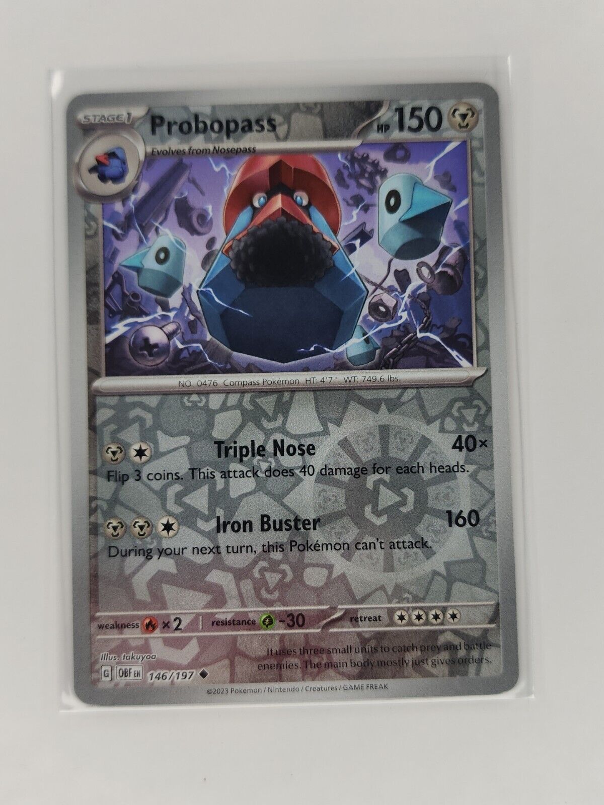 Probopass [Reverse Holo] 146/197 Pokémon TGC Obsidian Flames