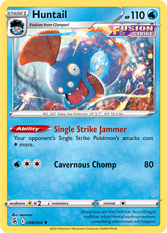 Huntail  66/264 Pokémon TCG Fusion Strike