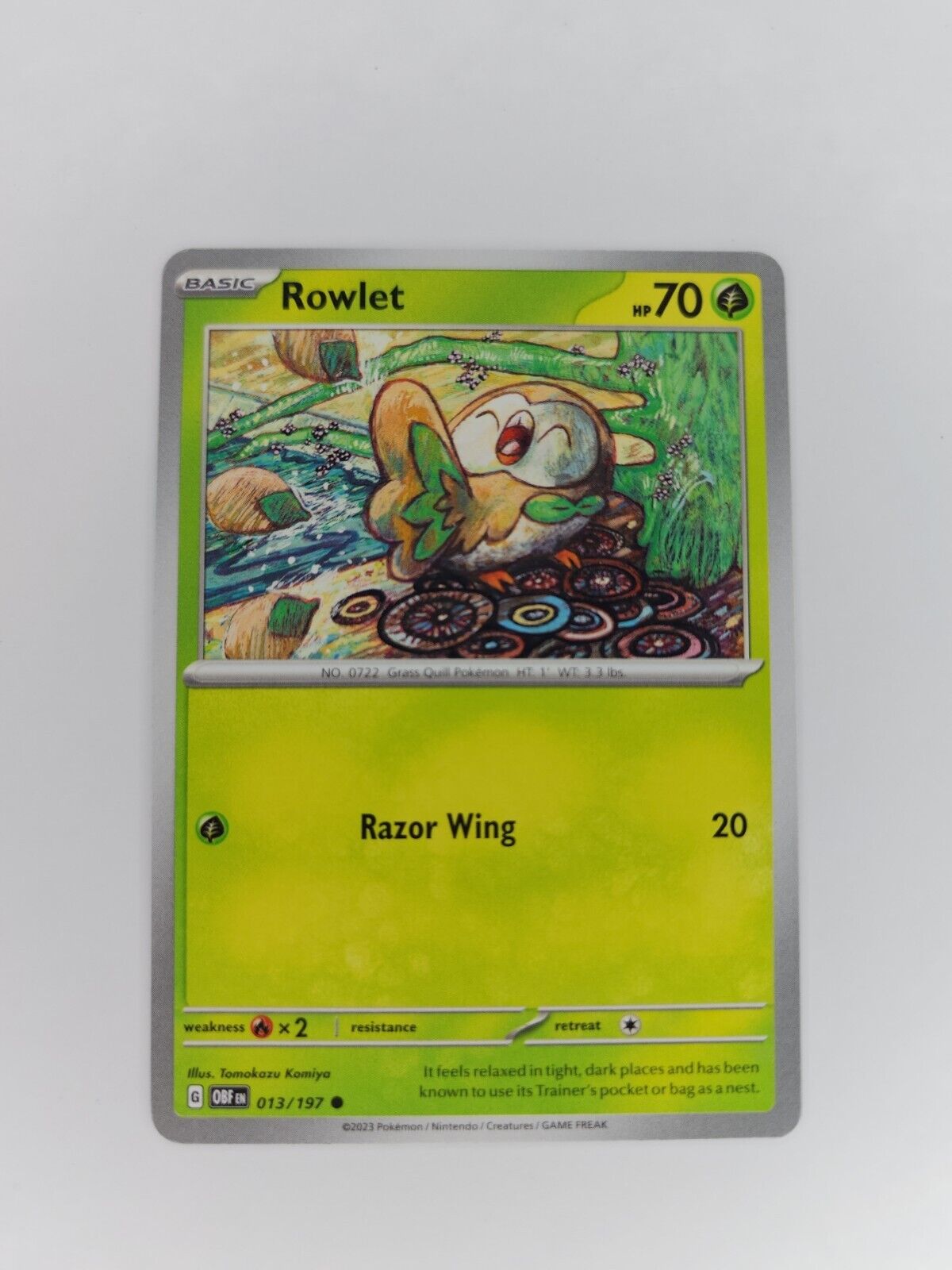 Rowlet 13/197 Pokémon TGC Obsidian Flames