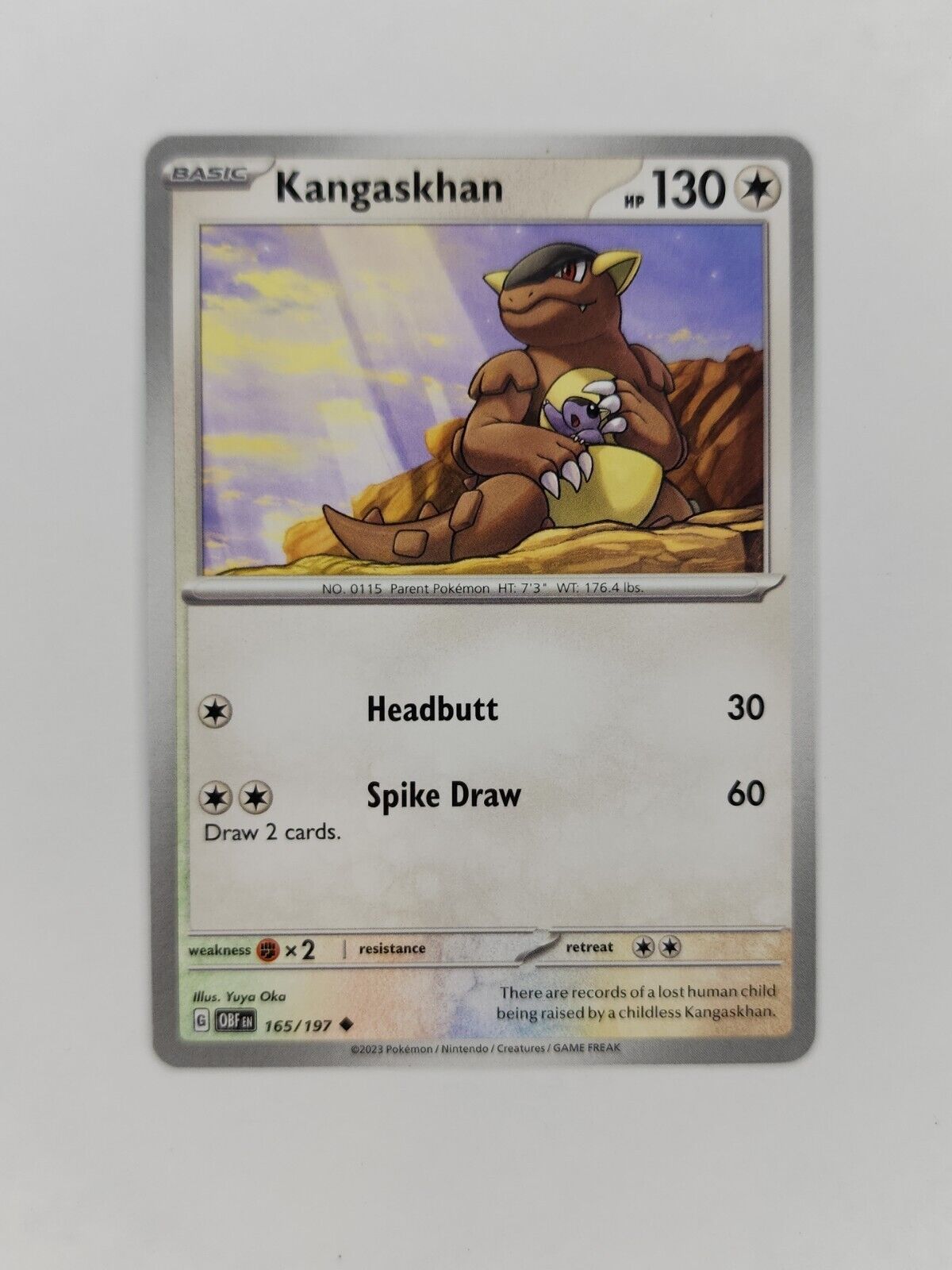 Kangaskhan 165/197 Pokémon TGC Obsidian Flames