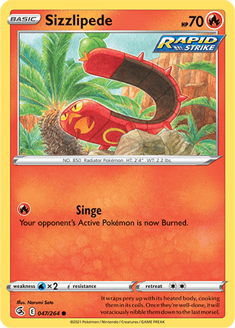 Sizzlipede  47/264 Pokémon TCG Fusion Strike