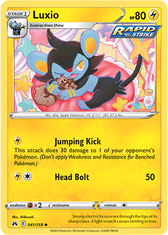 Luxio  41/159 Pokémon TCG Crown Zenith