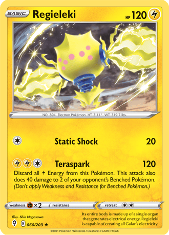 Regieleki  60/203 Pokémon TCG Evolving Skies