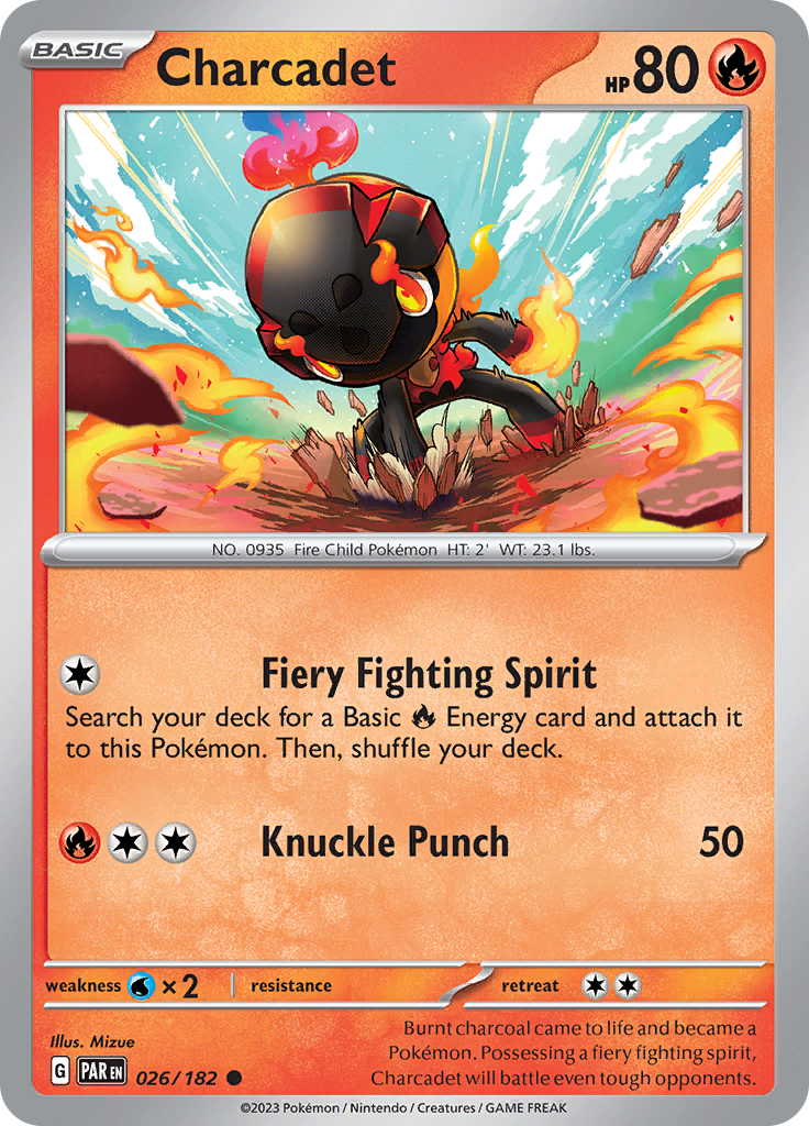 Charcadet  26/182 Pokémon TCG Paradox Rift