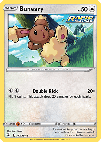 Buneary  212/264 Pokémon TCG Fusion Strike