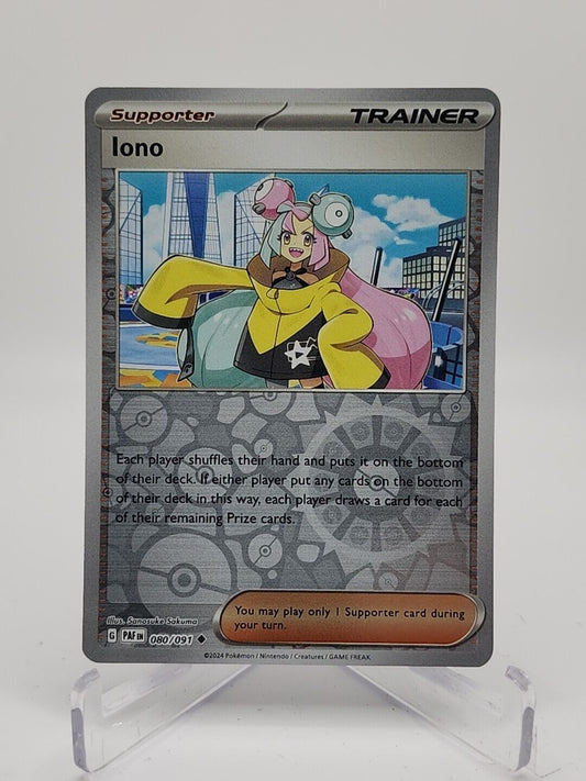 Iono [Reverse Holo]  80/91 Pokémon TCG Paldean Fates