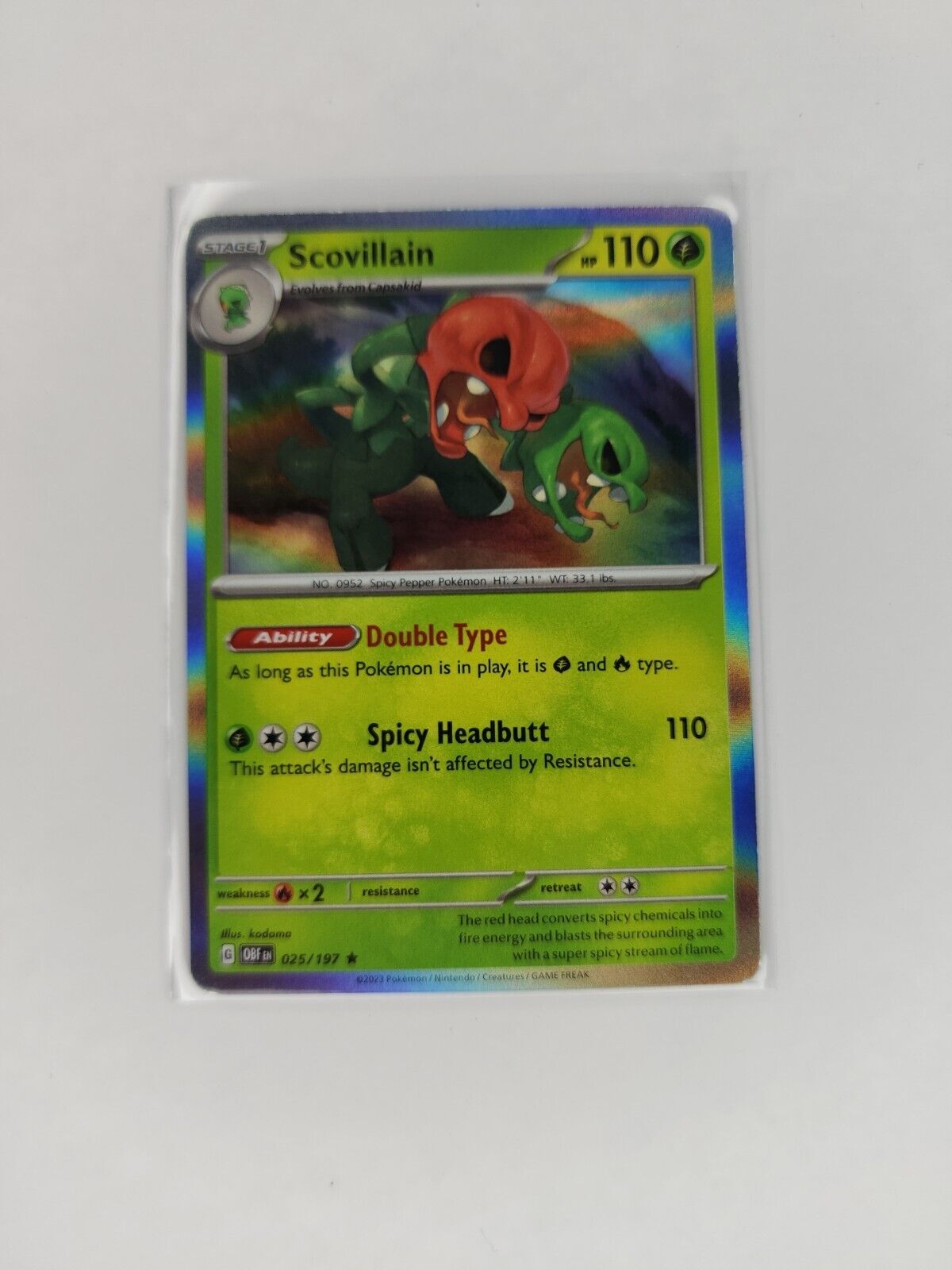 Scovillain [Holo} 25/197 Pokémon TGC Obsidian Flames