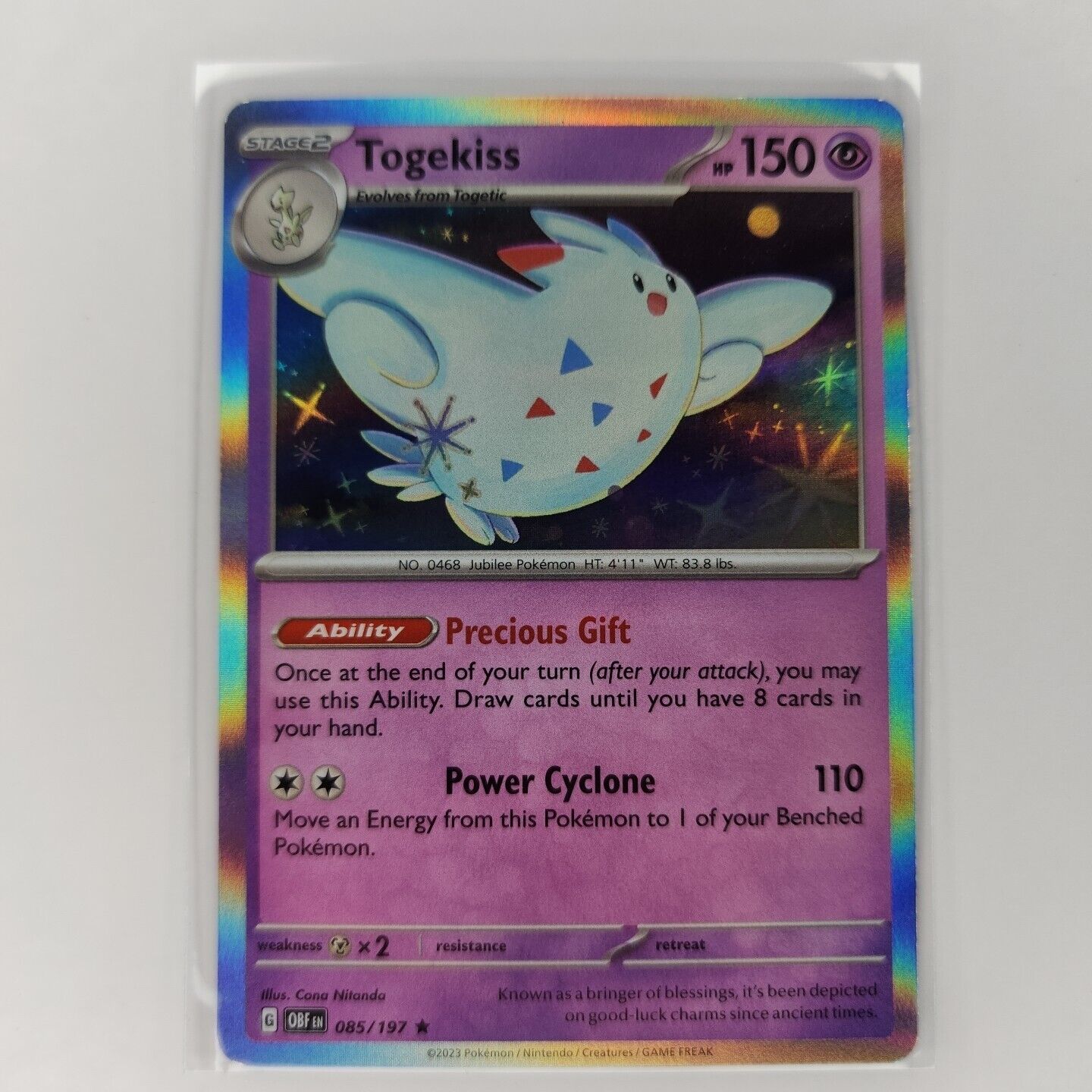 Togekiss [Holo] 85/197 Pokémon TGC Obsidian Flames