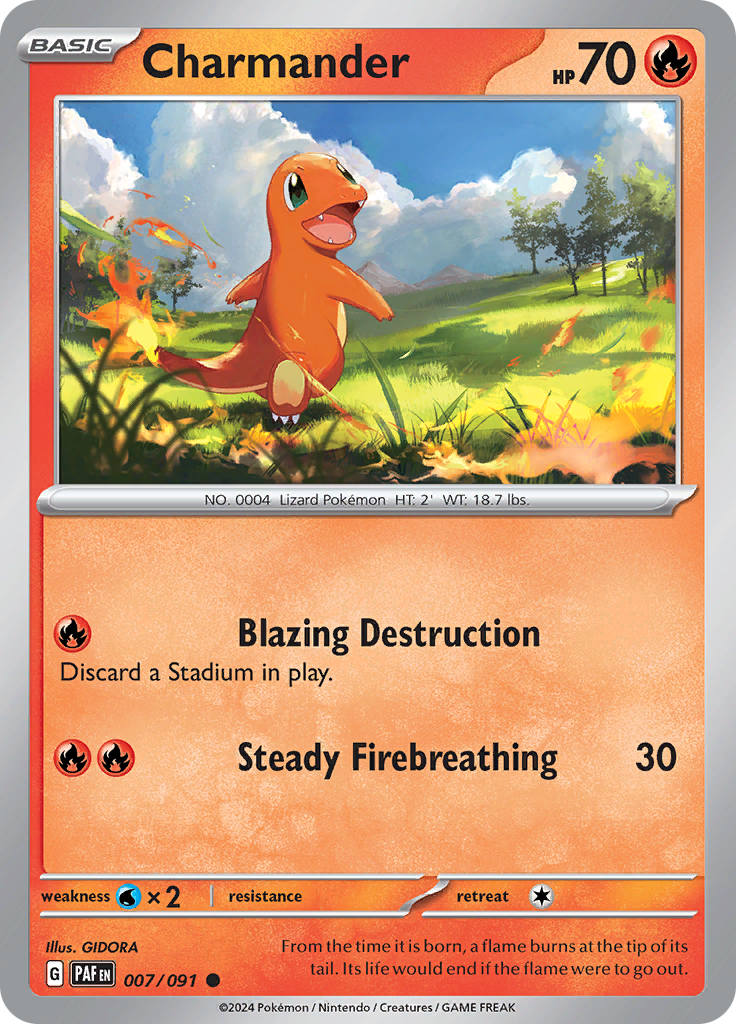 Charmander  7/91 Pokémon TCG Paldean Fates