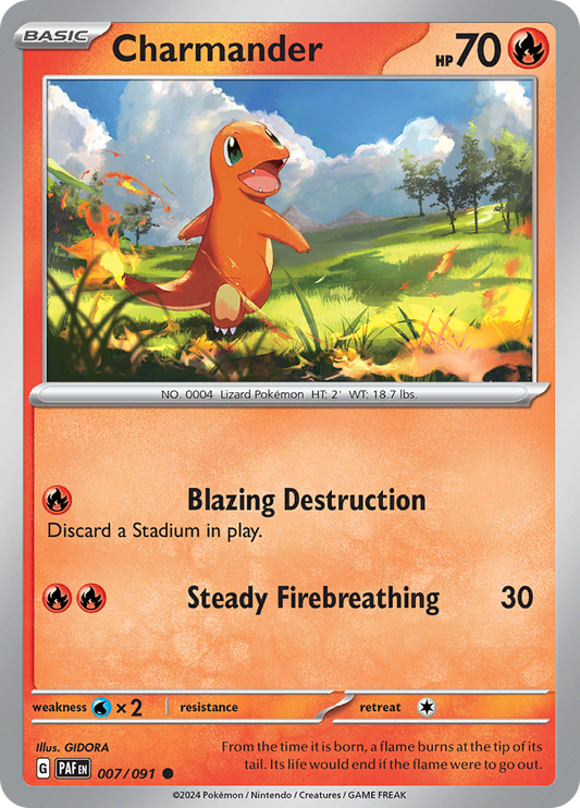 Charmander  7/91 Pokémon TCG Paldean Fates