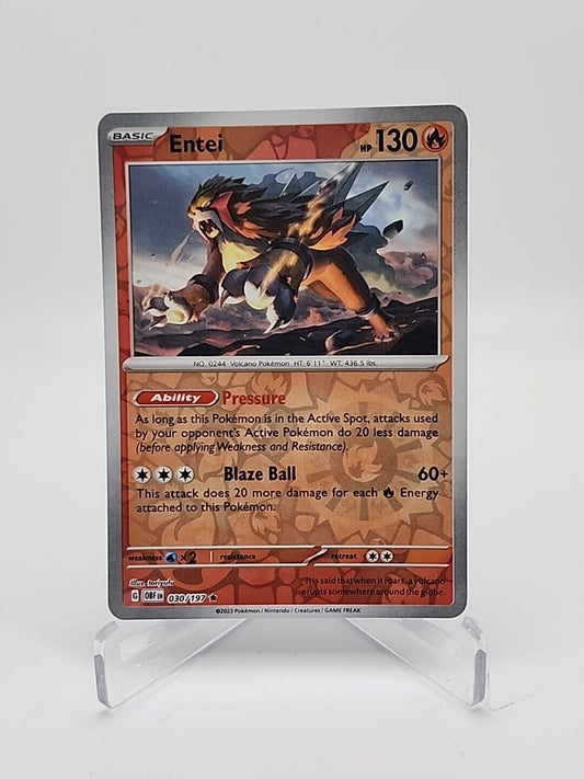 30/197 Entei [Reverse Holo] Pokémon TCG Obsidian Flames