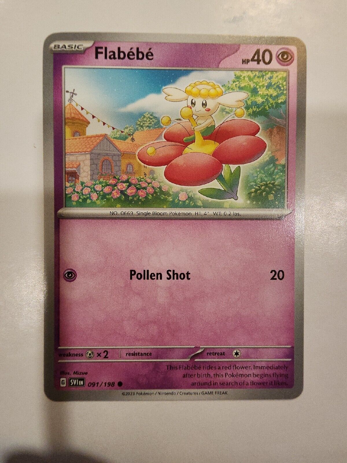 Flabebe 91/198 Pokémon TGC Scarlet & Violet