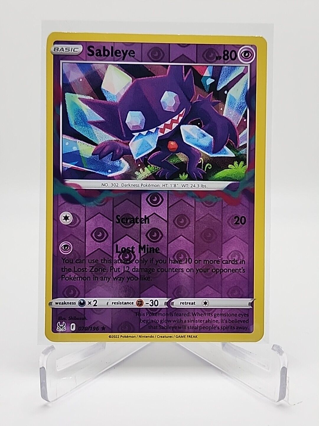 Sableye [Reverse Holo]  70/196 Pokémon TCG Lost Origin