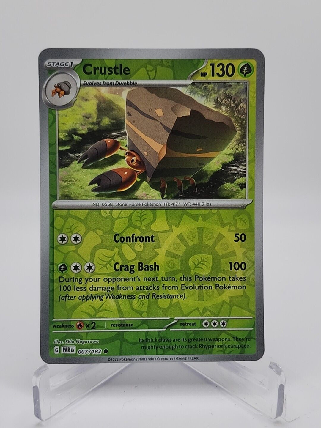 Crustle [Reverse Holo]  7/182 Pokémon TCG Paradox Rift