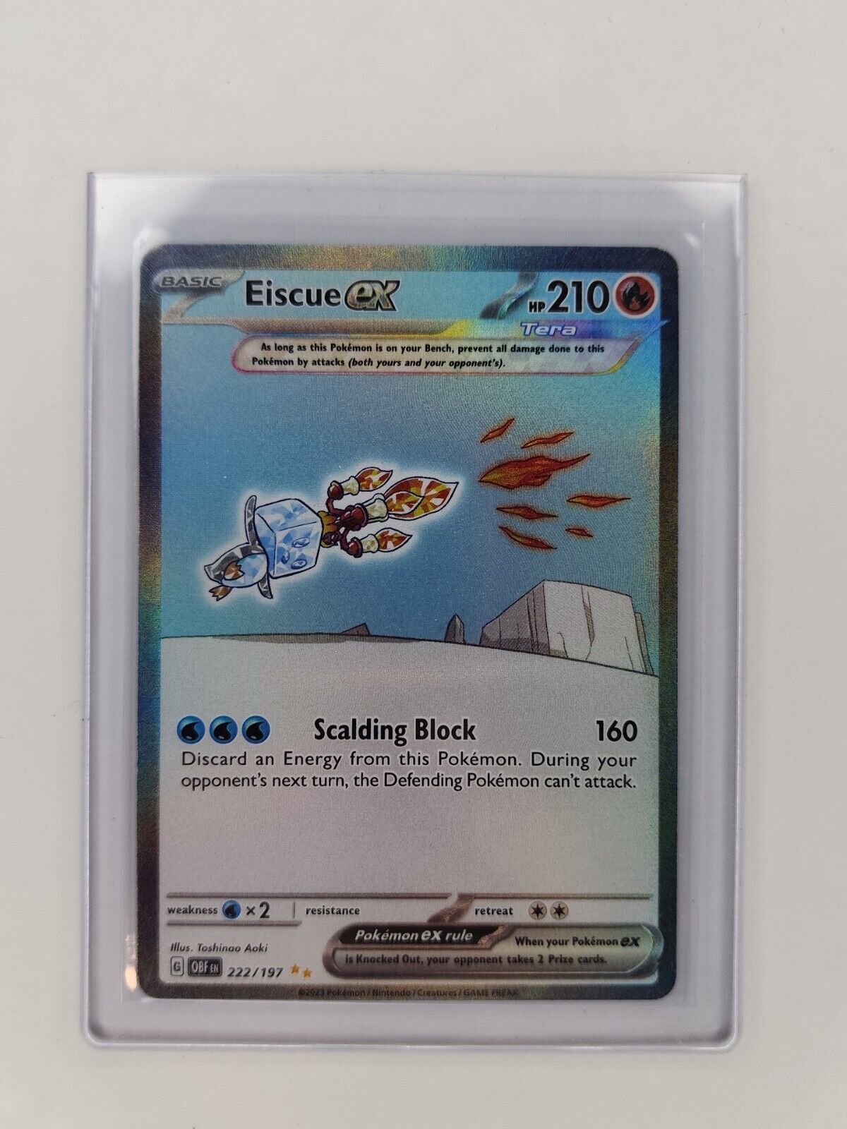 Eiscue ex 222/197 Pokémon TGC Obsidian Flames