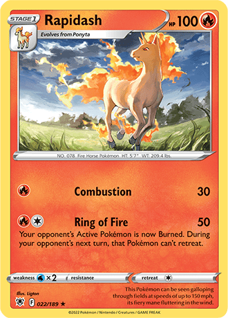 Rapidash  22/189 Pokémon TCG Astral Radiance