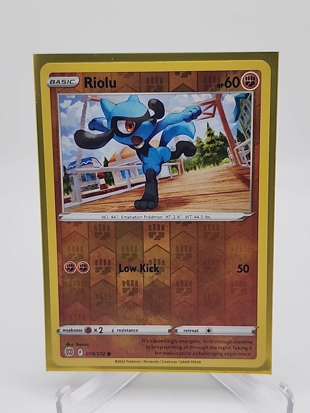 Riolu [Reverse Holo]  78/172 Pokémon TCG Brilliant Stars