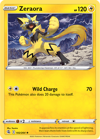 Zeraora  102/264 Pokémon TCG Fusion Strike