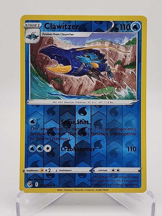 Clawitzer [Reverse Holo]  75/264 Pokémon TCG Fusion Strike