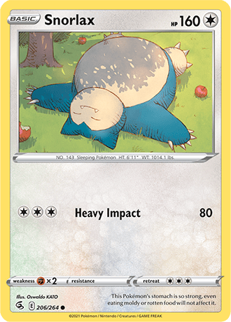 Snorlax  206/264 Pokémon TCG Fusion Strike