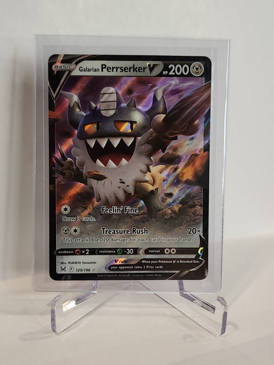 129/196 Galarian Perrserker V  Pokémon TGC Lost Origin