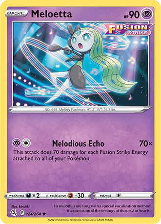 Meloetta  124/264 Pokémon TCG Fusion Strike