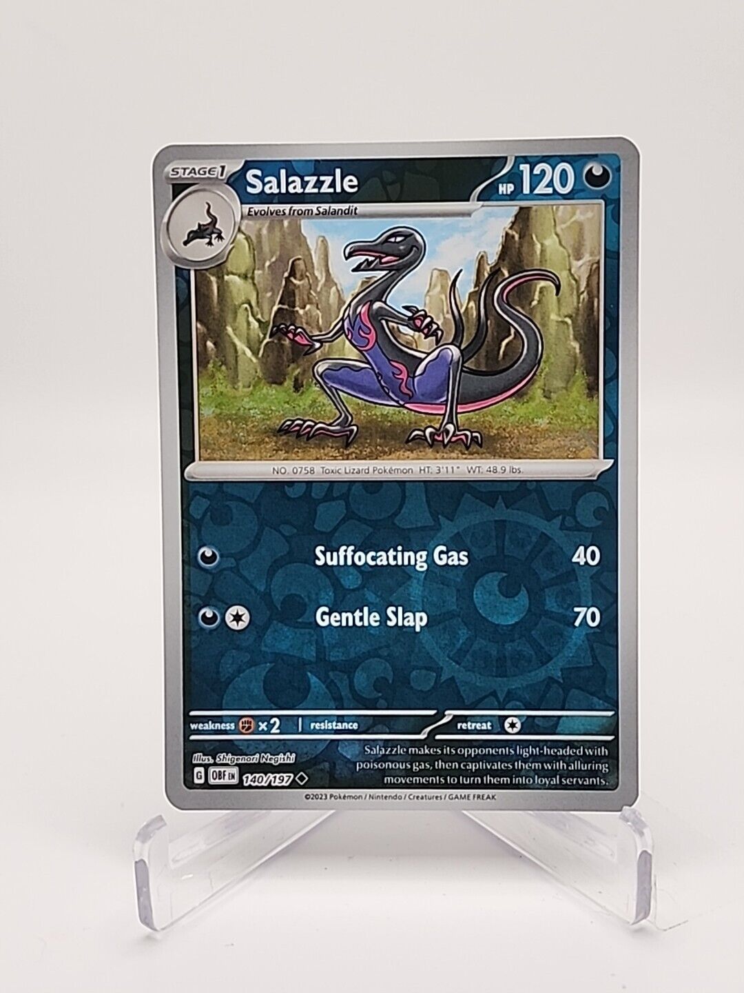 140/197 Salazzle [Reverse Holo] Pokémon TCG Obsidian Flames