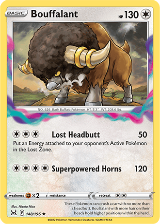 Bouffalant [Reverse Holo]  148/196 Pokémon TCG Lost Origin