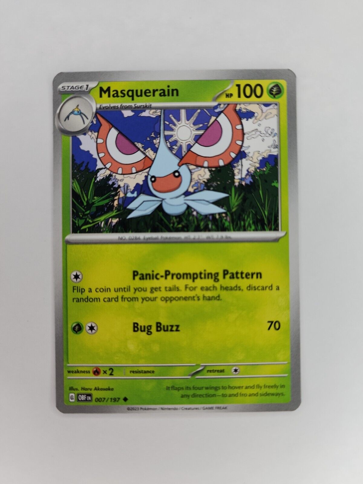 Masquerain 7/197 Pokémon TGC Obsidian Flames