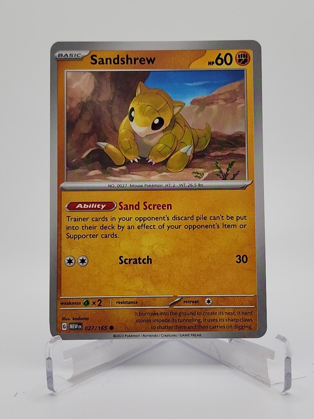 27/165 Sandshrew  Pokémon TGC Scarlet & Violet - 151