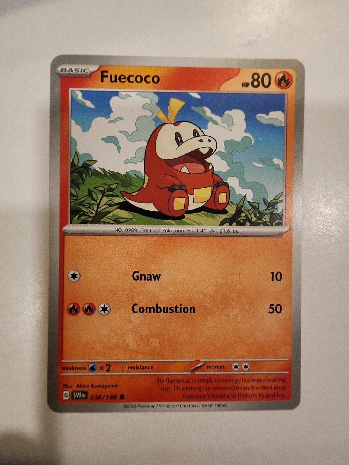 Fuecoco 36/198 Pokémon TGC Scarlet & Violet