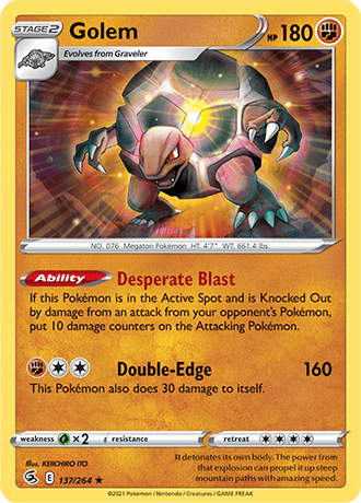 Golem  137/264 Pokémon TCG Fusion Strike