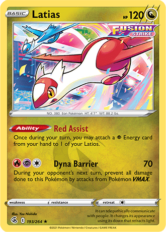 Latias  193/264 Pokémon TCG Fusion Strike