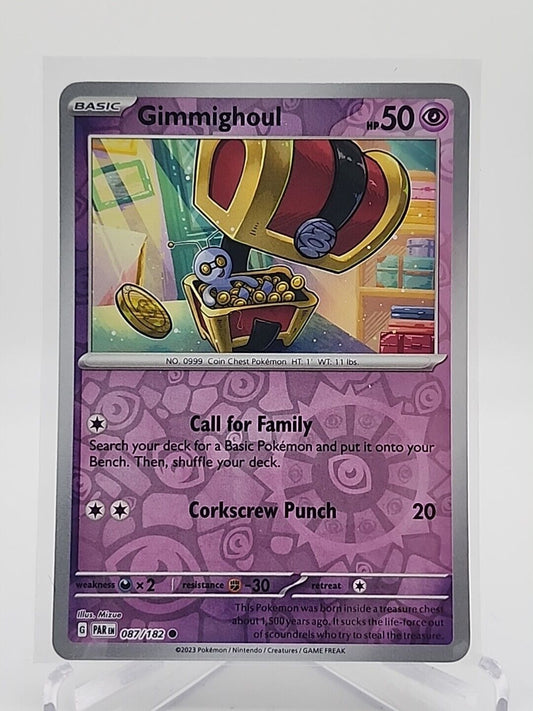 Gimmighoul [Reverse Holo]  87/182 Pokémon TCG Paradox Rift