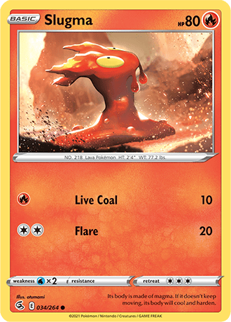 Slugma  34/264 Pokémon TCG Fusion Strike