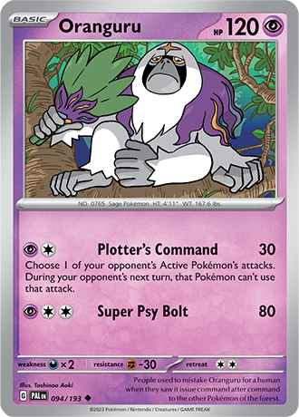 Oranguru  94/193 Pokémon TCG Paldea Evolved