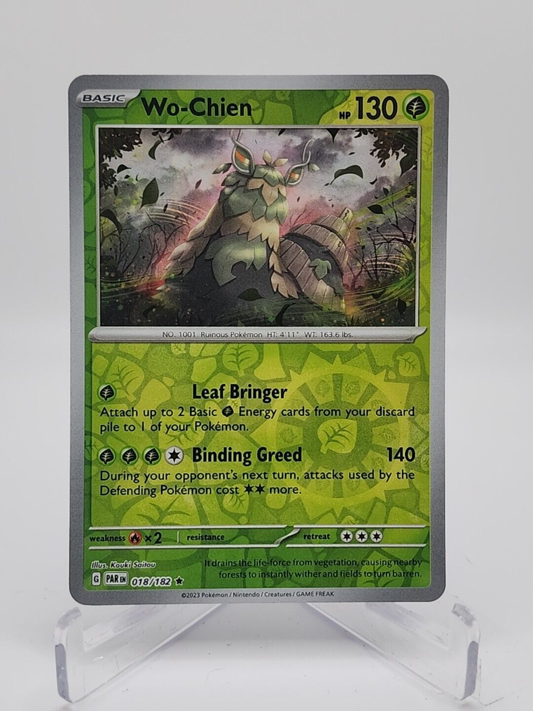 Wo-Chien [Reverse Holo]  18/182 Pokémon TCG Paradox Rift