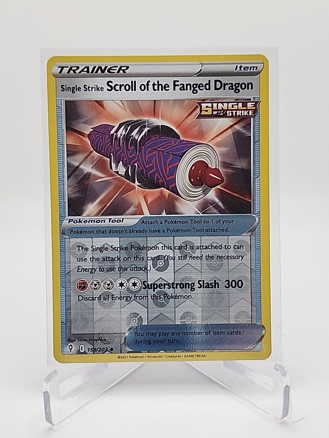 Scroll of the Fanged Dragon [Reverse Holo]  158/203 Pokémon TCG Evolving Skies