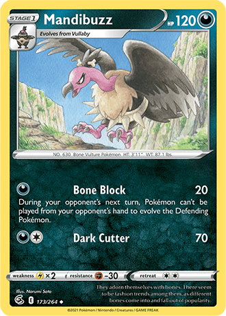 Mandibuzz  173/264 Pokémon TCG Fusion Strike