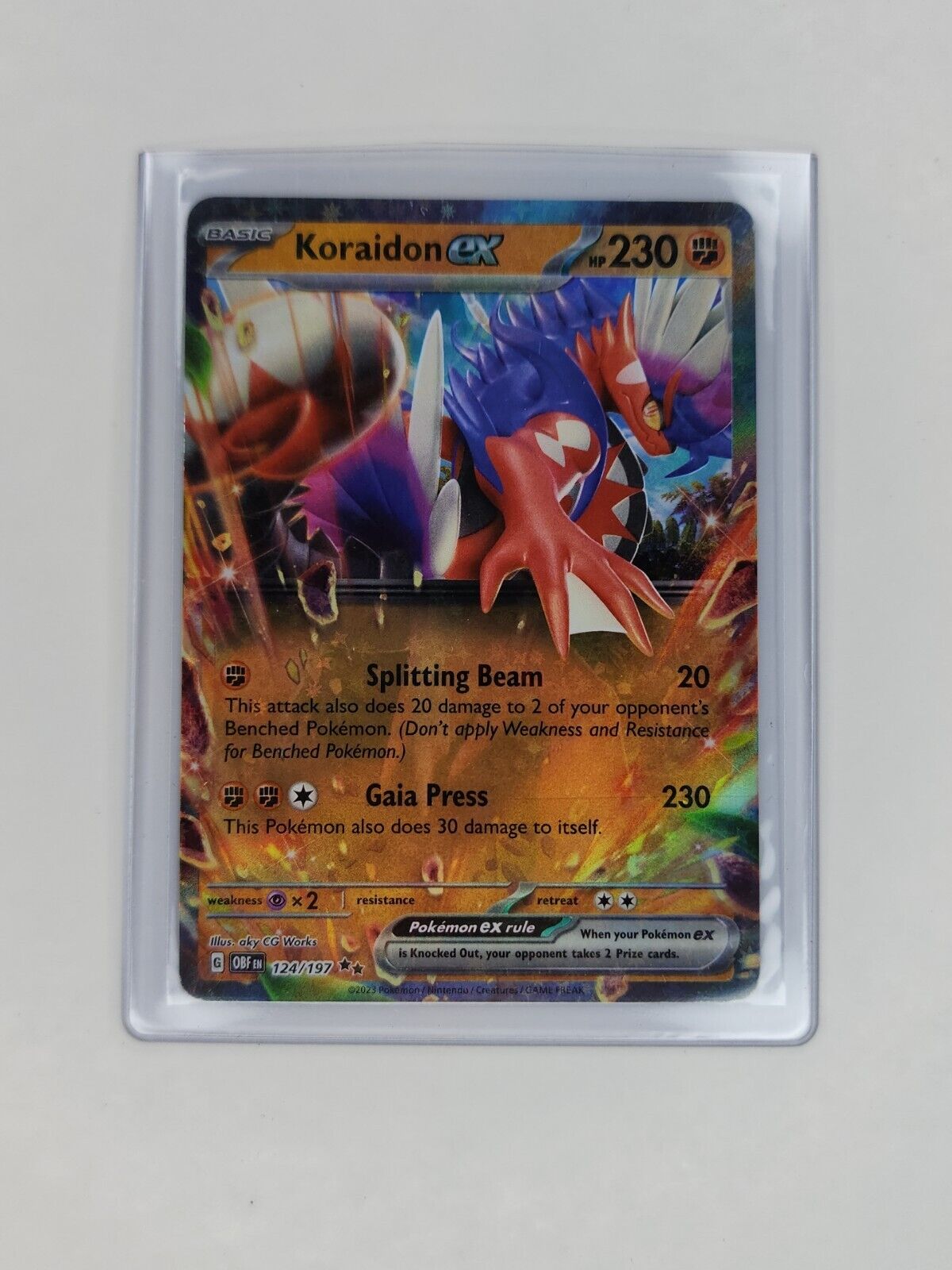 Koraidon ex 124/197 Pokémon TGC Obsidian Flames